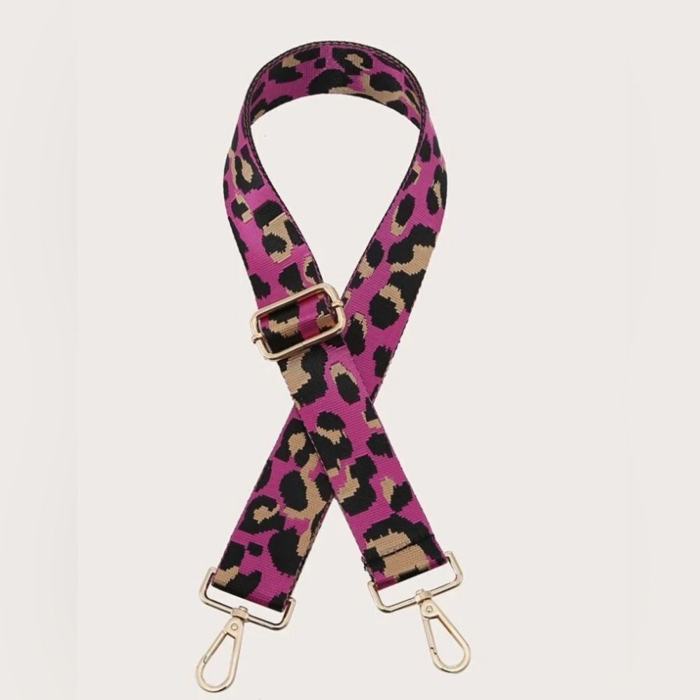 NEW Magenta Gold Leopard Replacement Handbag Shoulder Strap Stylish & Durable!